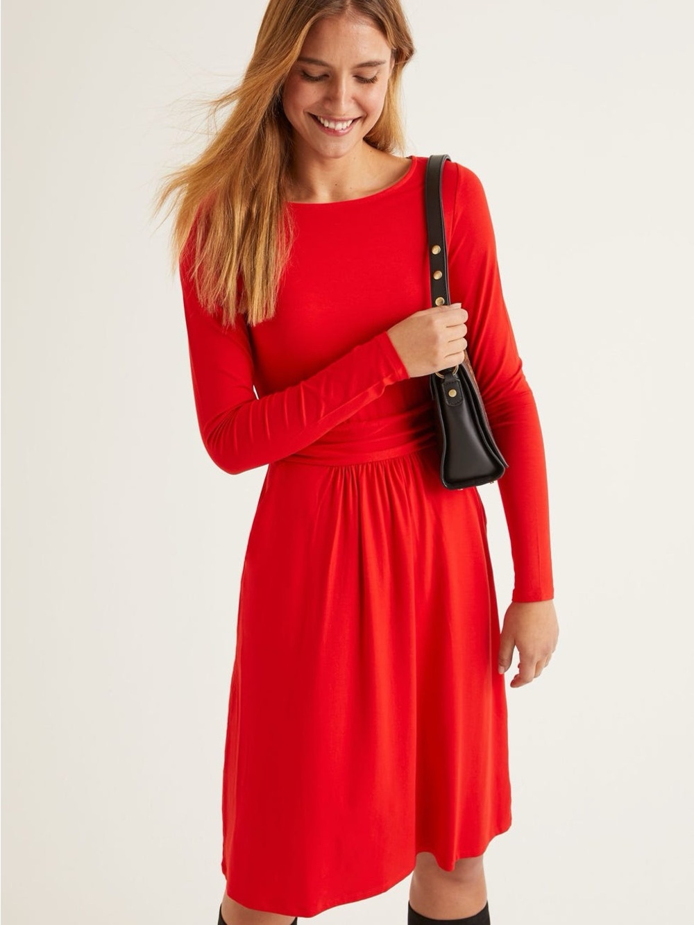 Boden Abigail Long Sleeve Jersey Dress Size 12
